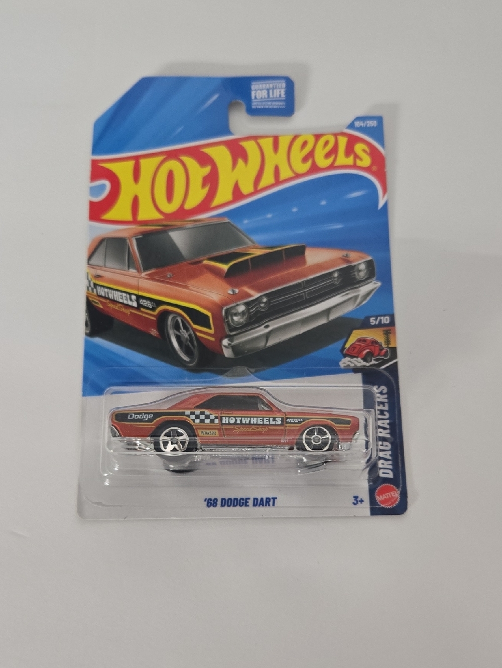 Mattel Hot Wheels '68 Dodge Dart Orange and Black Die-Cast Car